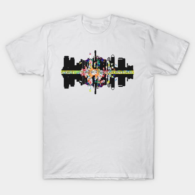 Tokyo Skyline T-Shirt by crunchysqueak